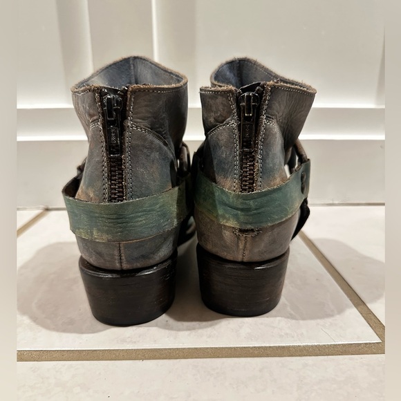 Freebird by Steve. Ankle Boots Phlow Green Phoenix-  Vintage!! - Picture 6 of 12